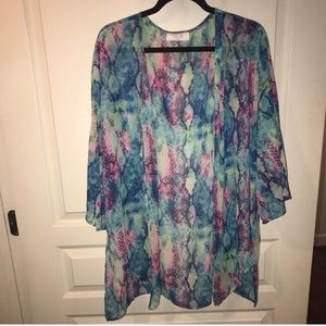 Peach Love brand snake skin kimono